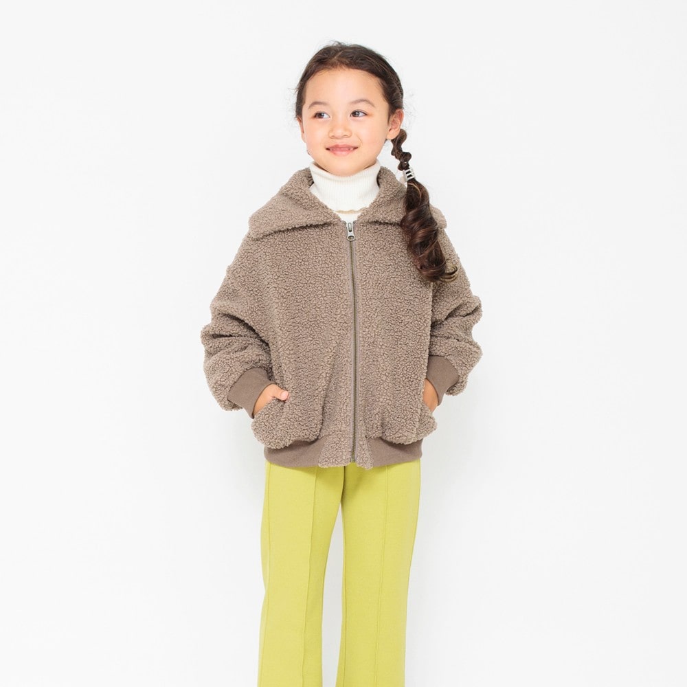 大きめ衿ボアジャケット