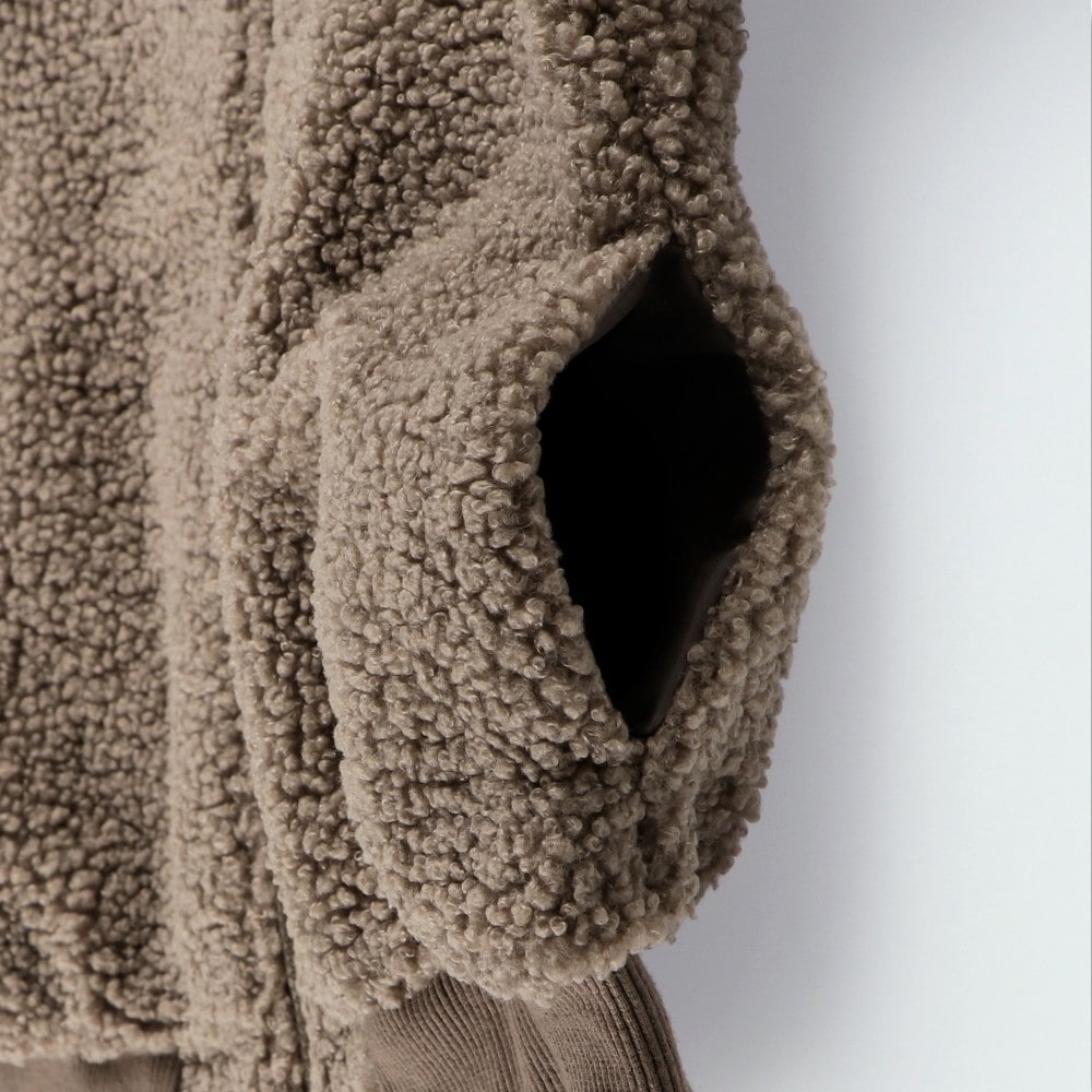 大きめ衿ボアジャケット