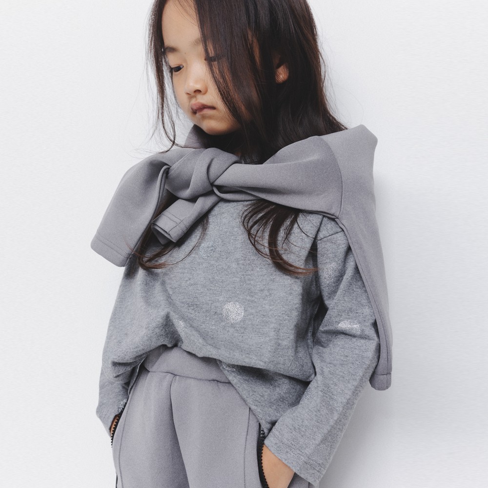 92:ドット柄グレー