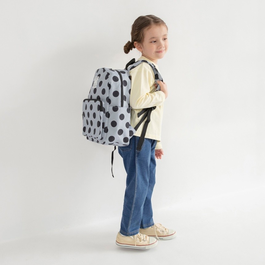 75_グレー_ドット柄