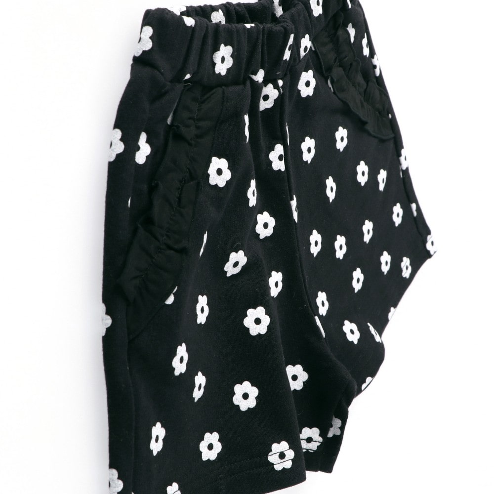 96:花柄-ブラック