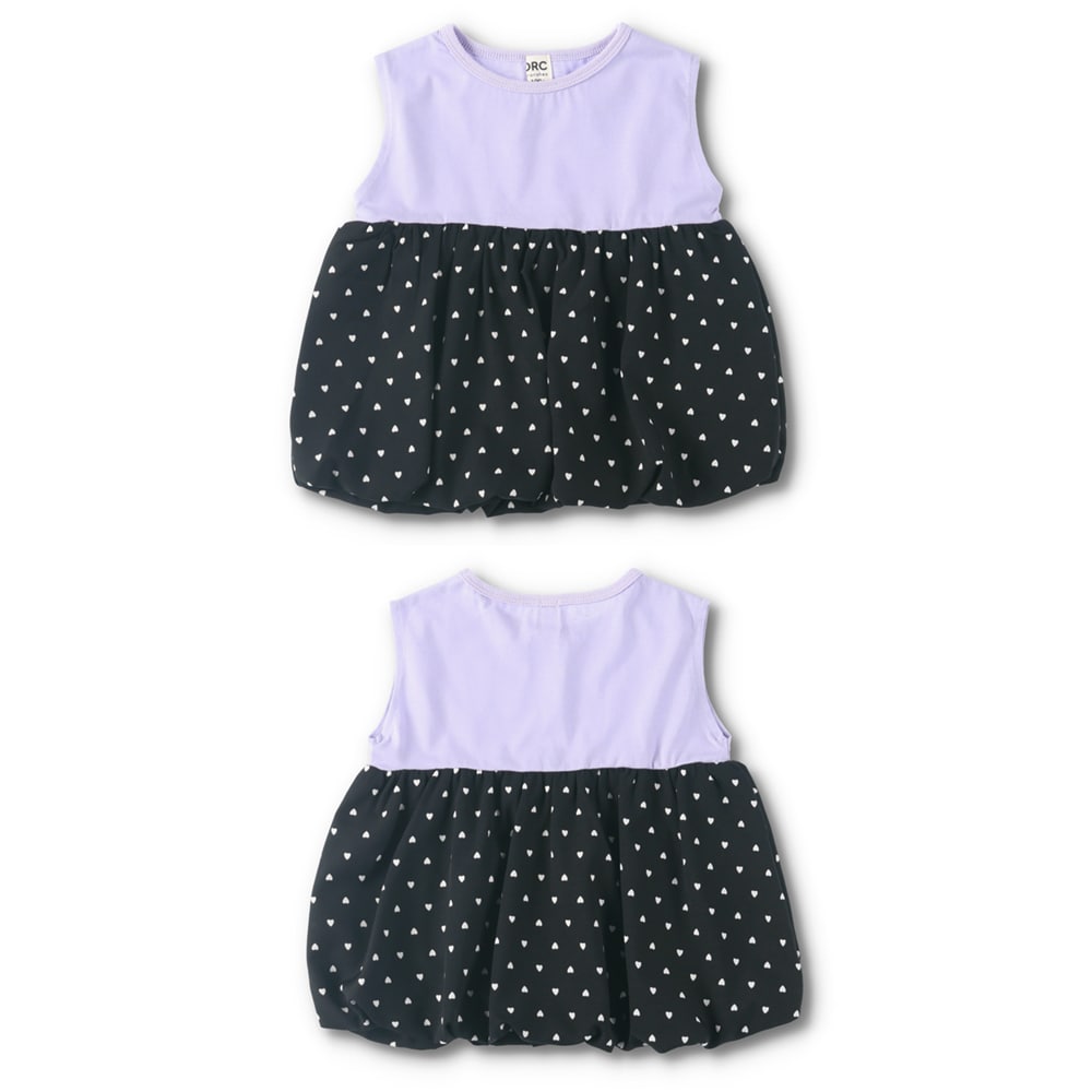 46:ラベンダー＆ハート柄