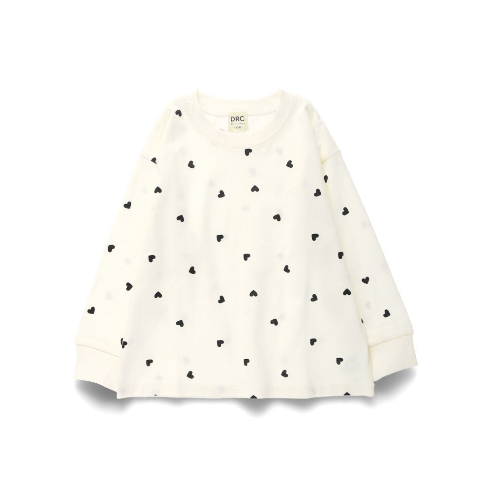 91:ハートドット_オフホワイト