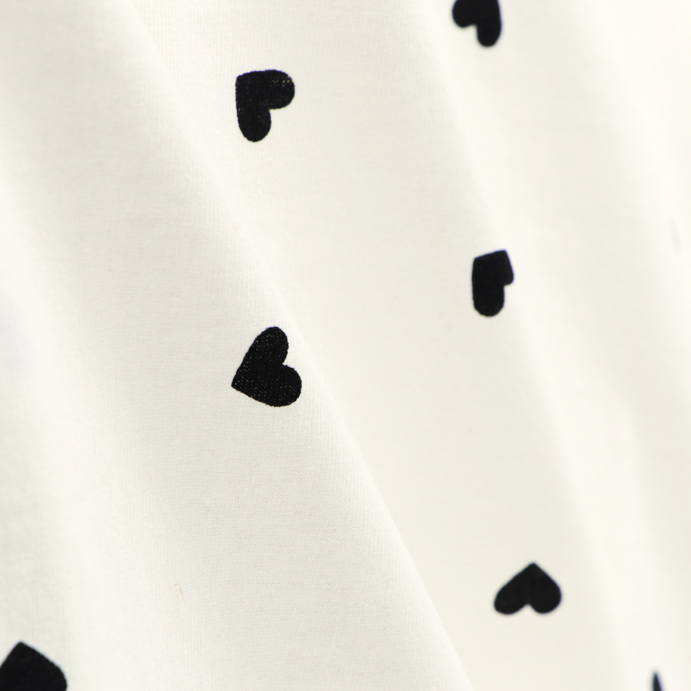 91:ハートドット_オフホワイト