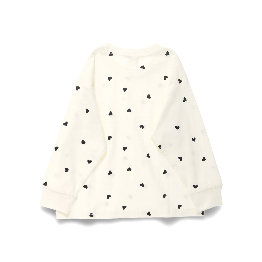 91:ハートドット_オフホワイト