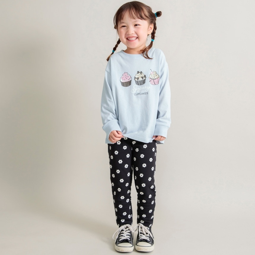 91_小花ドット_ブラック