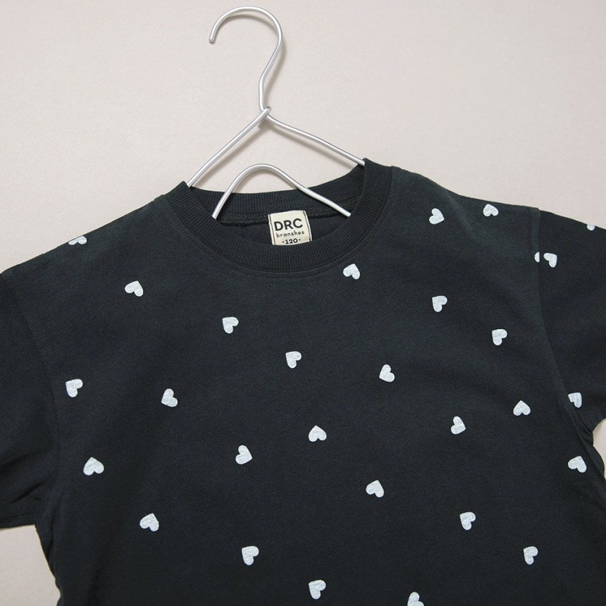 85:ハート柄-ブラック