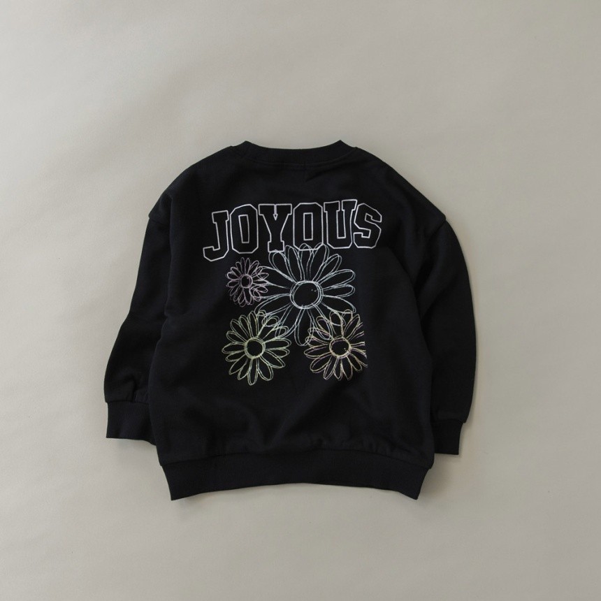 91_ブラック_手書き花