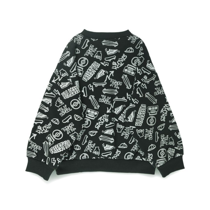 95_黒_手書き総柄