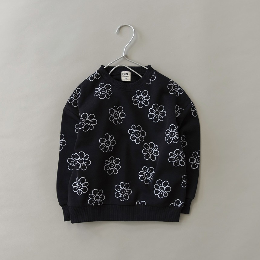 93_黒_スマイル総柄