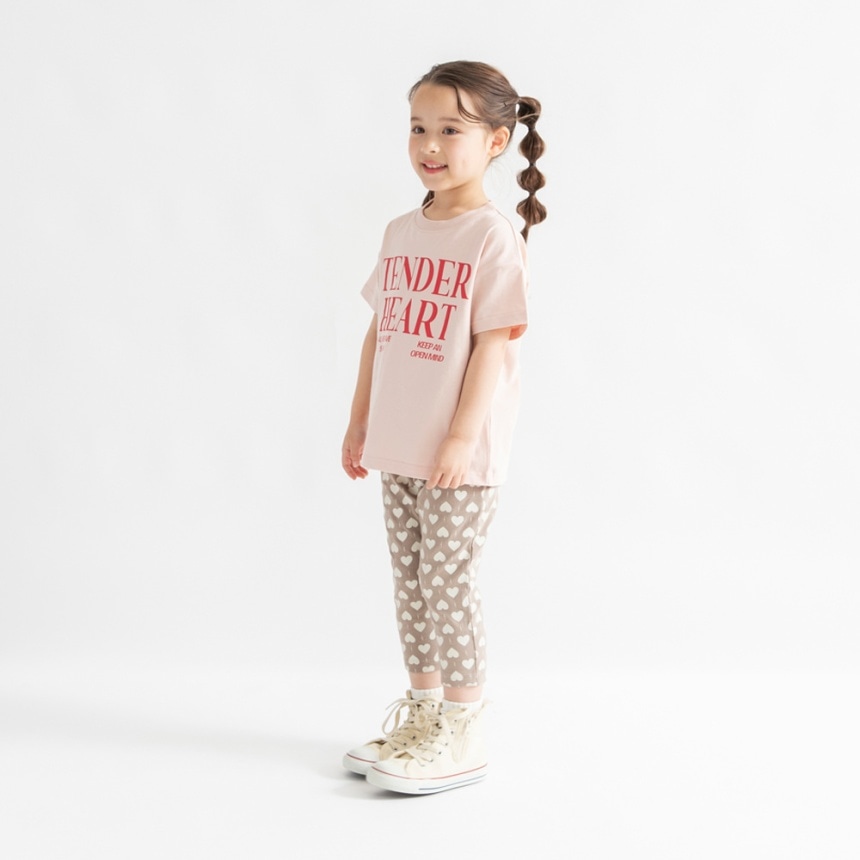 98:ベージュ_ハート柄