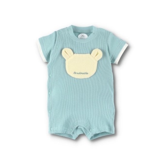 【ベビー/お肌にやさしいシリーズ】ワッフル素材の前開きカバーオール