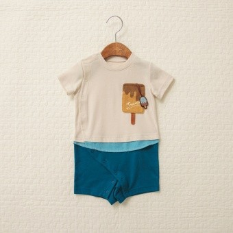 【キッズとおそろい】アイスポケット半袖カバーオール