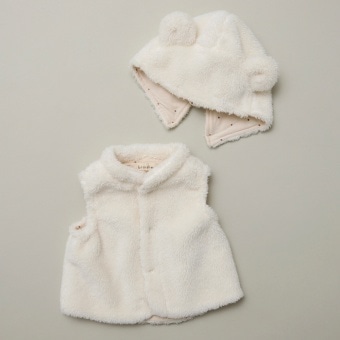 【ベビー】クマ耳ベスト