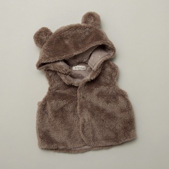 【ベビー】クマ耳ベスト