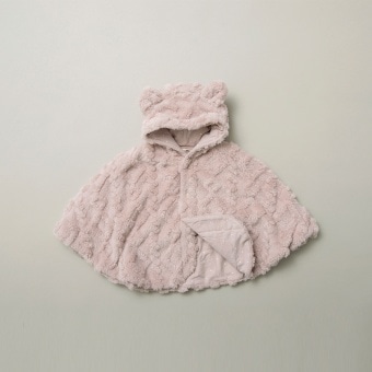 【ベビー】ケーブル柄ケープ