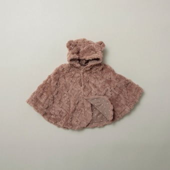 【ベビー】ケーブル柄ケープ