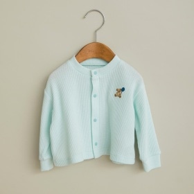 長袖ワッフルカーディガン