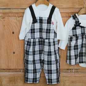 【おそろい】チェック柄カバーオール