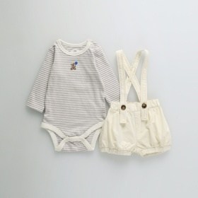 【ベビー／セット】サロペット＆ボディスーツ