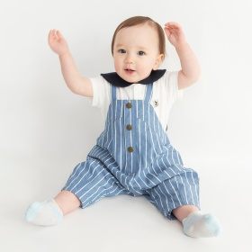 【ベビー/おそろい】爽やかシャンブレーサロペット