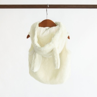 【ベビー】フード取り外し可能うさ耳ボアベスト