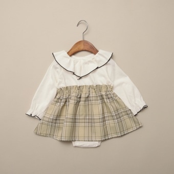 【おそろい】チェックカバーオール