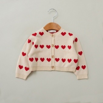 ハート総柄カーディガン