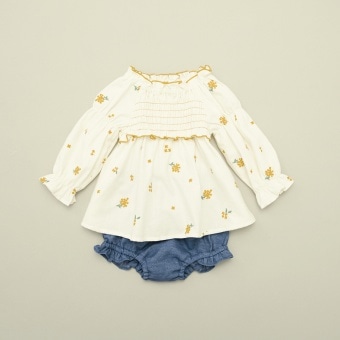 【おそろい】きんもくせい刺繍トップス＆ボトムスセット