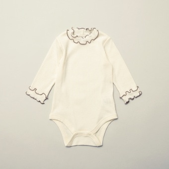 テレコ長袖ボディースーツ