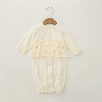 さくらんぼ刺繍フリル付き長袖２WAYオール