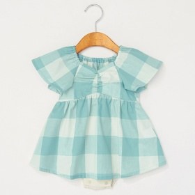 【おそろい】ブロックチェックカバーオール