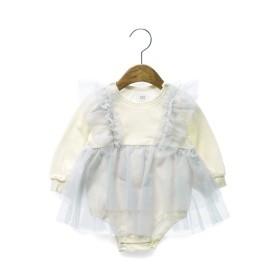 【おそろい】チュールレイヤード風カバーオール