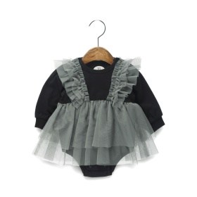 【おそろい】チュールレイヤード風カバーオール