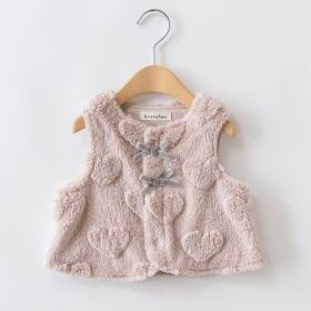 ハート総柄ボアベスト