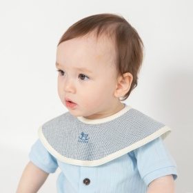 【ベビー】チェック柄まあるいスタイ