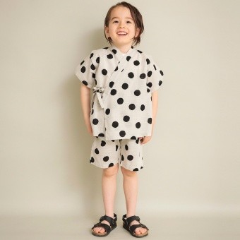 【甚平】平織りスラブ総柄プリント甚平_(クーポン対象外)