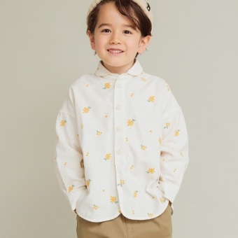 【おそろい】きんもくせい刺繍長袖シャツ