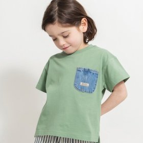 デニムポケット付半袖Tシャツ