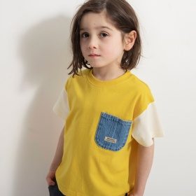 デニムポケット付半袖Tシャツ