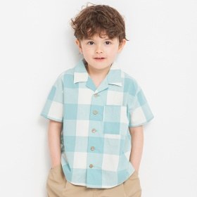 【おそろい】ブロックチェック半袖シャツ