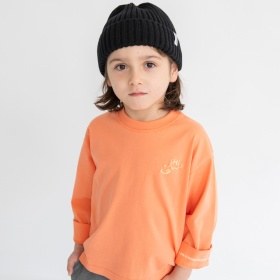ワンポイント刺繍長袖Tシャツ　ロンT