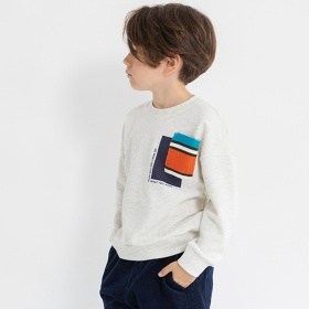 マルチボーダーポケット付トレーナー