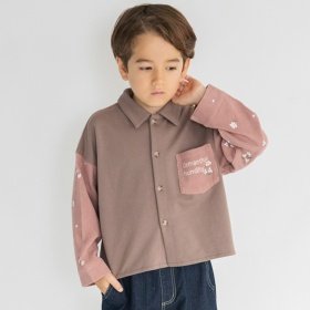 【おそろい】きんもくせい刺しゅう長袖シャツ