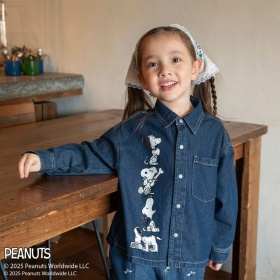 【ピーナッツ75周年】×ブランシェス　デニムシャツ_