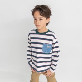 【デニムポケット】長袖Tシャツ