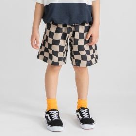 【爽パン / 綿100％】パナマ織り総柄ハーフパンツ