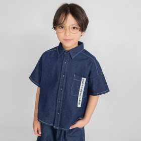 【デニム/ワンウォッシュ】半袖シャツ
