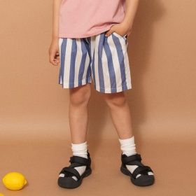 【おそろい】先染めストライプハーフパンツ