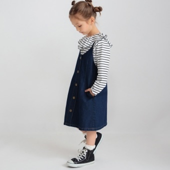 デニム・ツイルジャンパースカート